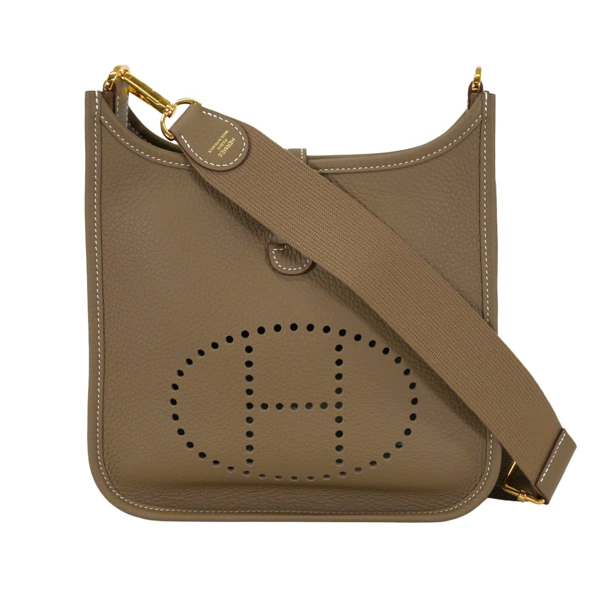 HERMES Shoulder bag Evelyne 23 Etoupe Taurillon Leather Gold HW Stamp G[BRAND NEW][Authentic]