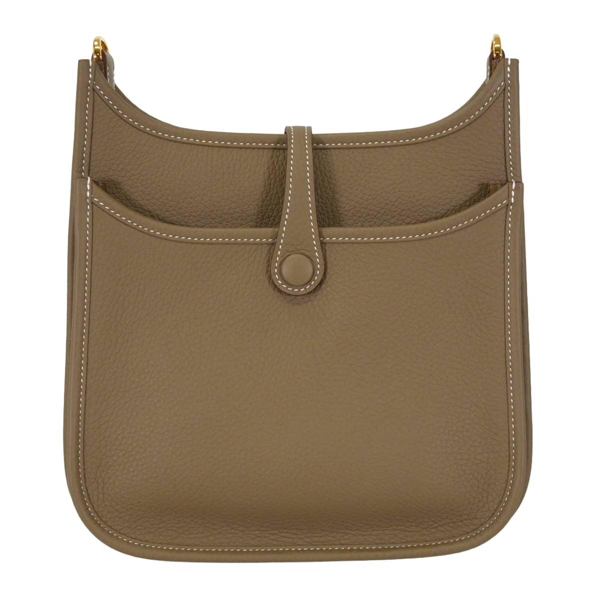 HERMES Shoulder bag Evelyne 23 Etoupe Taurillon Leather Gold HW Stamp G[BRAND NEW][Authentic]