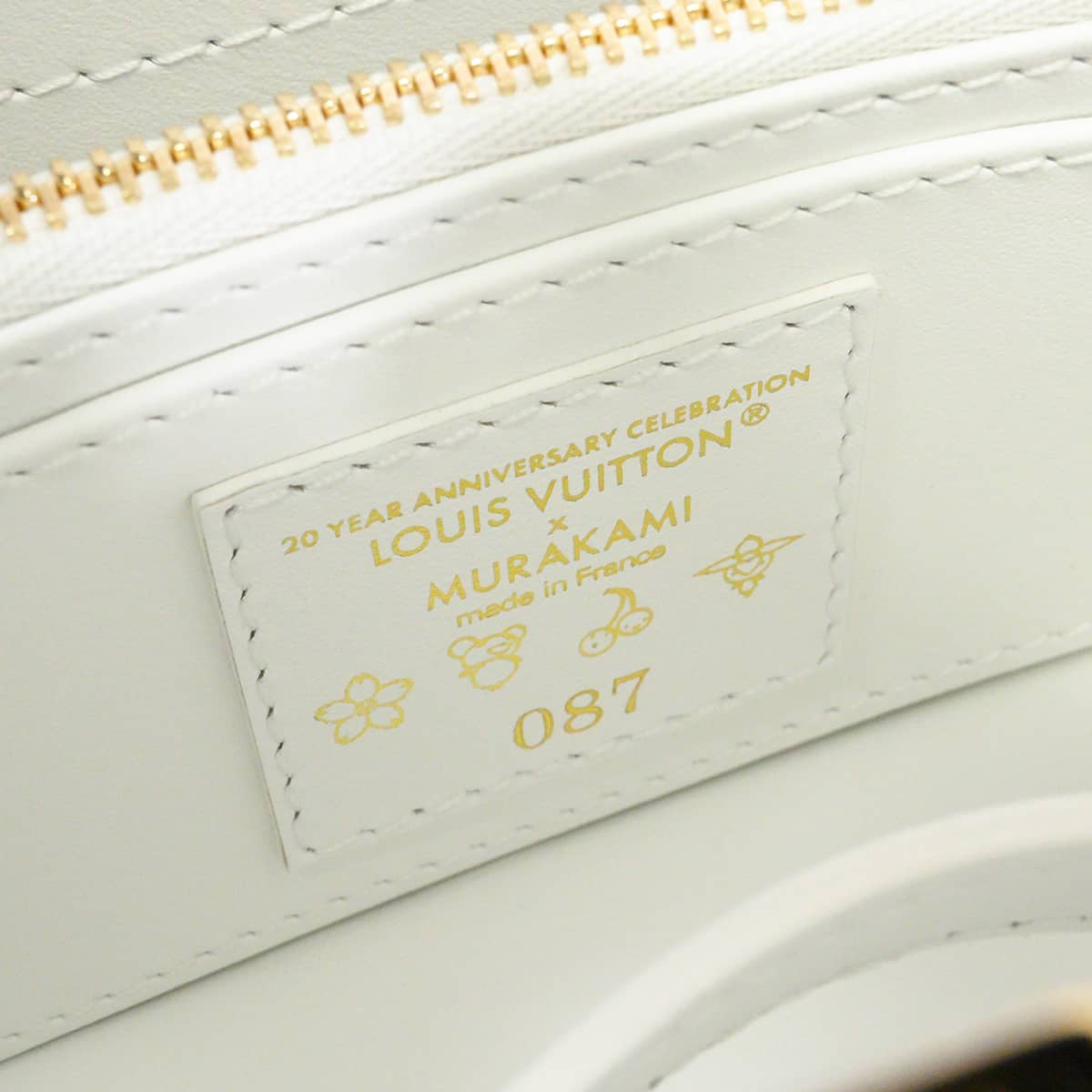 LOUIS VUITTON Handbag LV×TM Takashi Murakami Capucines EW Mini Blanc (White)/Multicolor Calf Leather Gold HW M13246[EXCELLENT][Authentic]