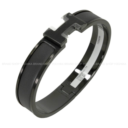 HERMES bracelet Click HH Saw Black #T4 Noir (Black) Black Plated Black HW 703203FK01T4[BRAND NEW][Authentic]