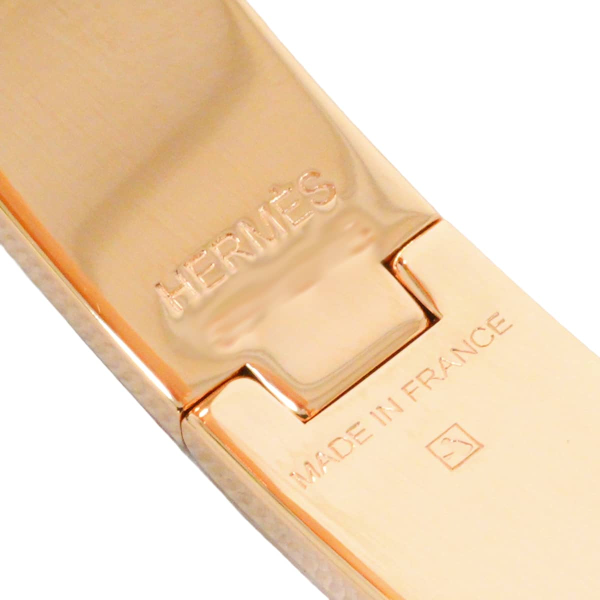 HERMES bracelet Clic H GMCream Rose Gold plated/Lacquer[BRAND NEW][Authentic]