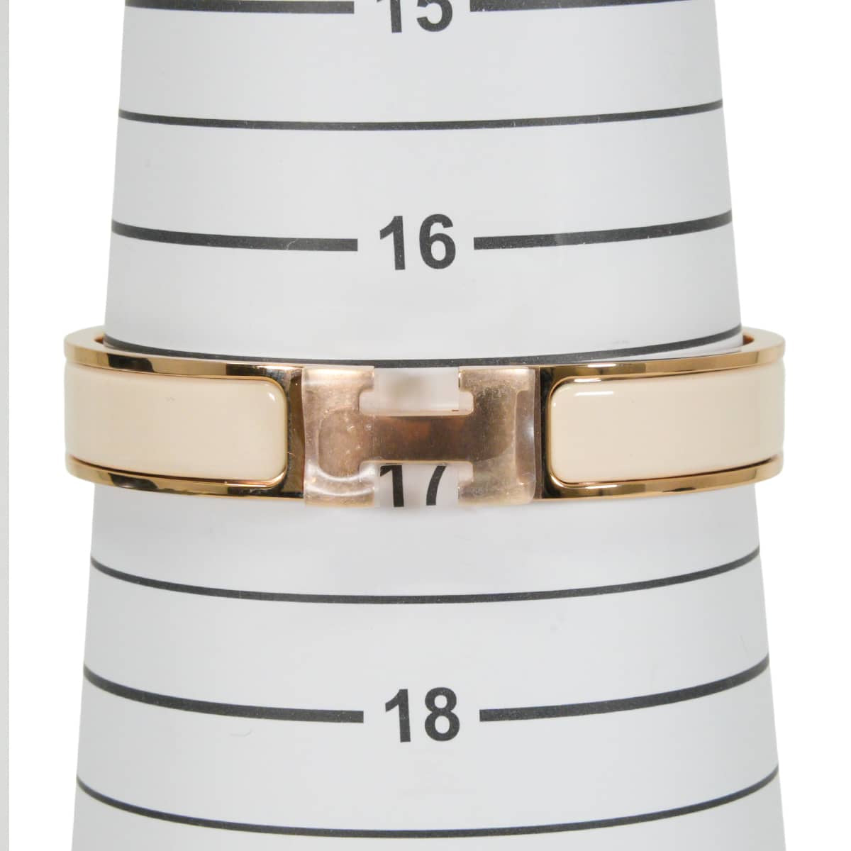 HERMES bracelet Clic H GMCream Rose Gold plated/Lacquer[BRAND NEW][Authentic]