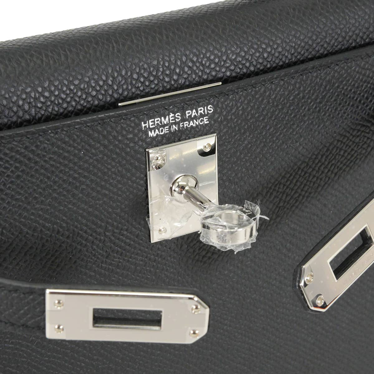 HERMES Shoulder bag Kelly mini 2 Kelly20 Noir (Black) Veau Epsom Silver HW Stamp G[EXCELLENT][Authentic]