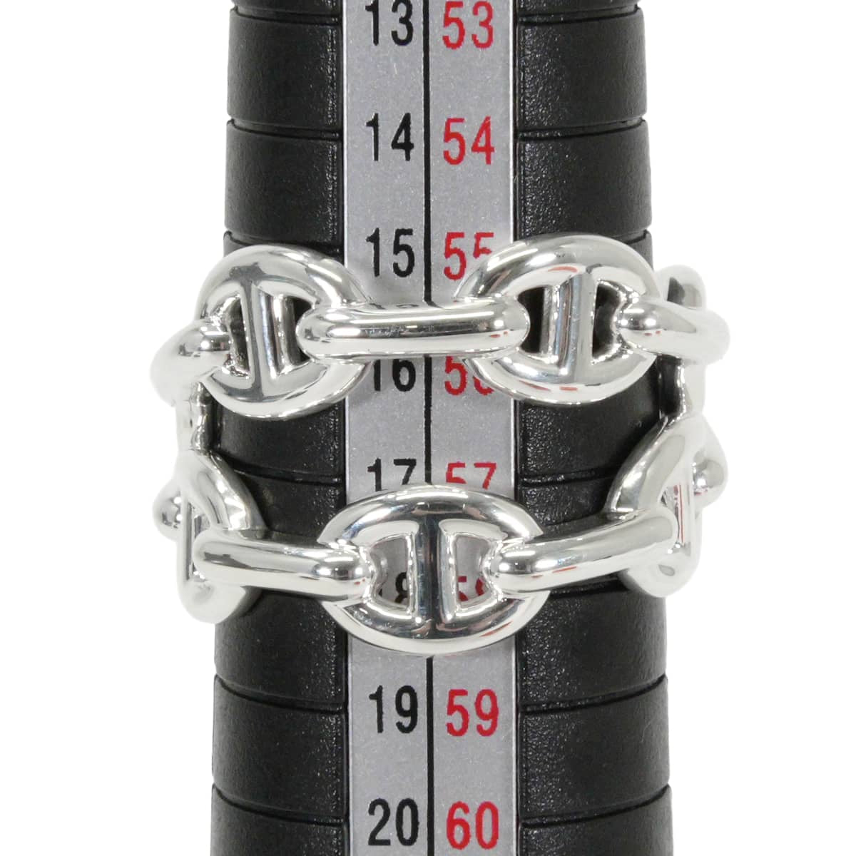 HERMES ring Chaine d'Ancre Enchainee Double Row Silver Silver925 (SV925 Ag925) #57[BRAND NEW][Authentic]