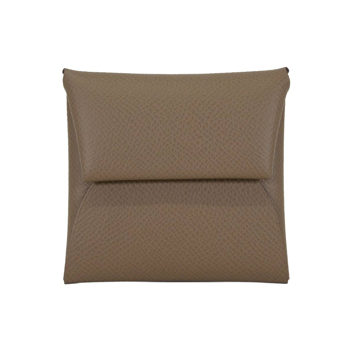 HERMES change purse Bastia Etoupe Veau Epsom Silver HW Stamp G[BRAND NEW][Authentic]