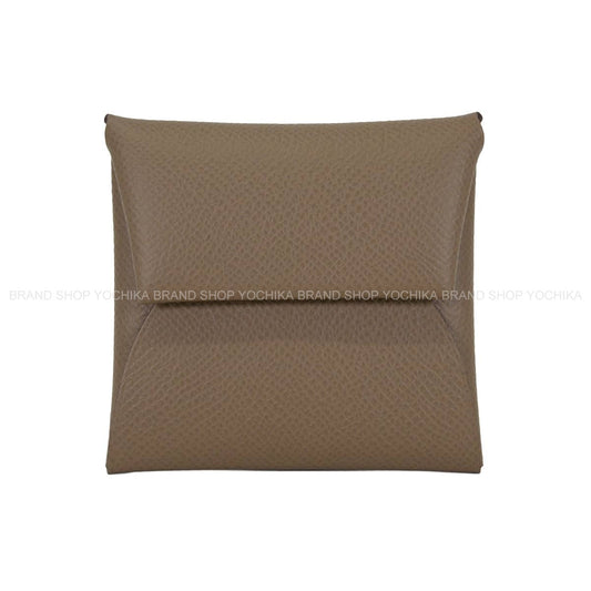 HERMES change purse Bastia Etoupe Veau Epsom Silver HW Stamp G[BRAND NEW][Authentic]