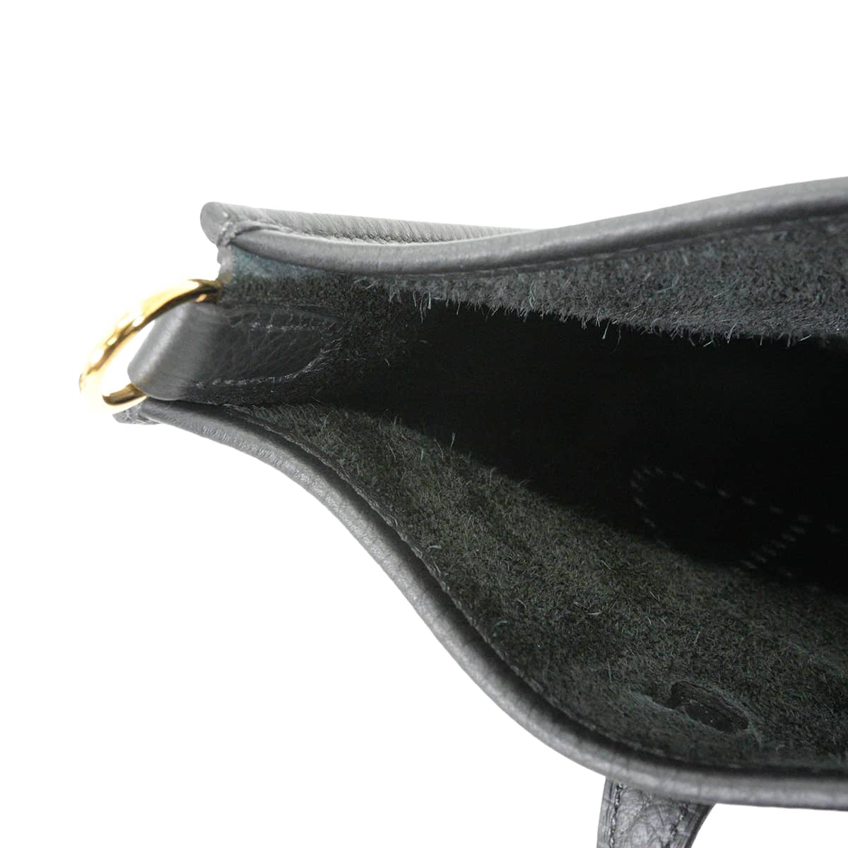 HERMES Shoulder bag Evelyne 16 TPM Noir (Black) Taurillon Clemence Gold HW Stamp K[EXCELLENT][Authentic]