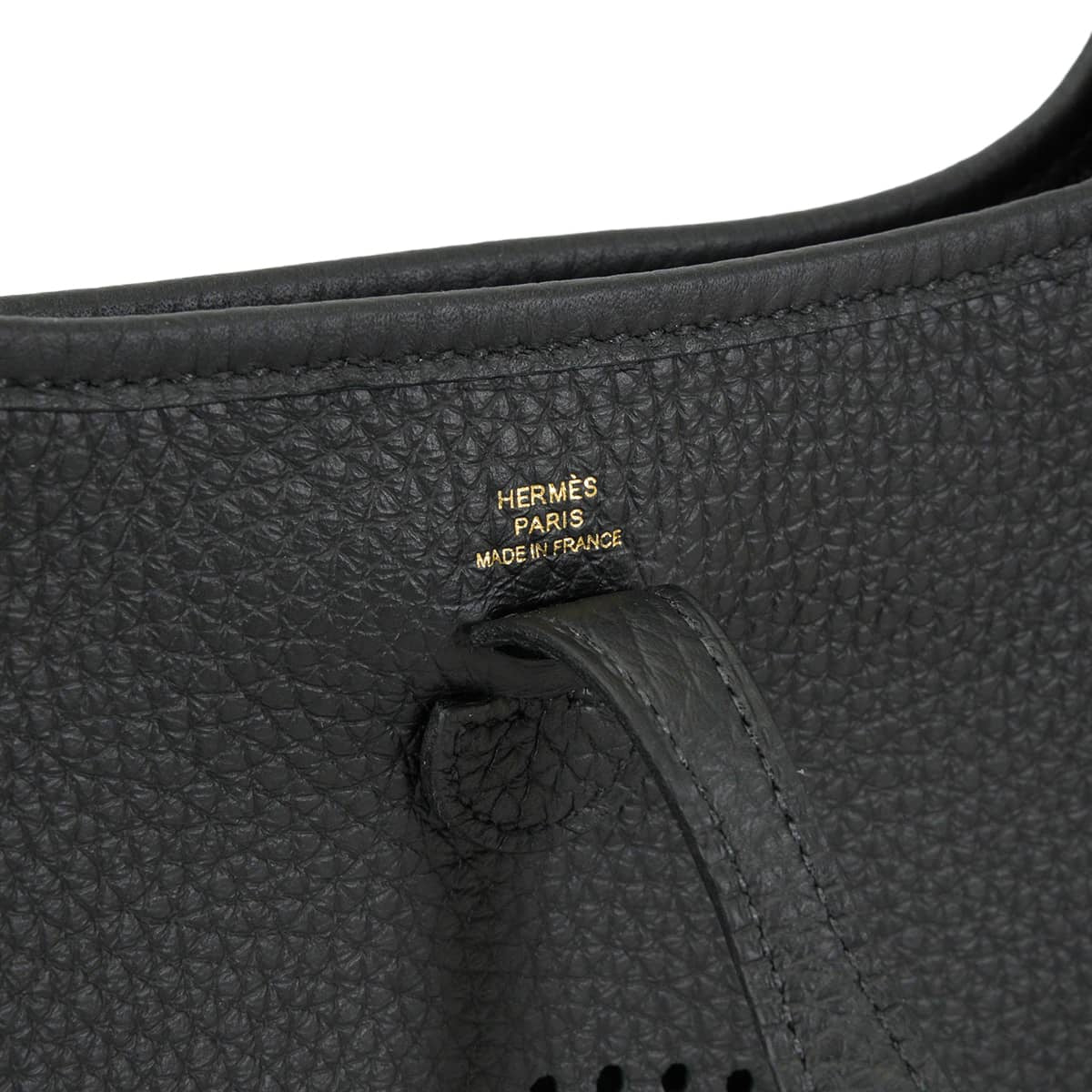 HERMES Shoulder bag Evelyne 16 TPM Noir (Black) Taurillon Clemence Gold HW Stamp K[EXCELLENT][Authentic]