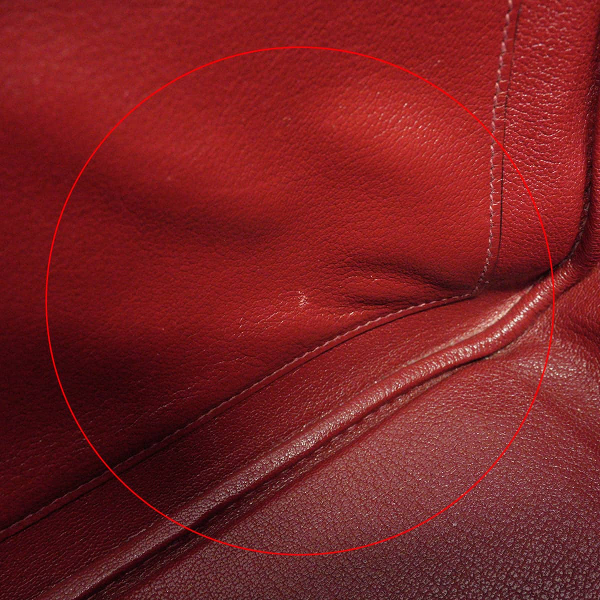 [Pre-loved] HERMES Handbag Plume 28 Rouge Vif Veau Gulliver Gold HW Stamp □G[USED AB][Authentic]