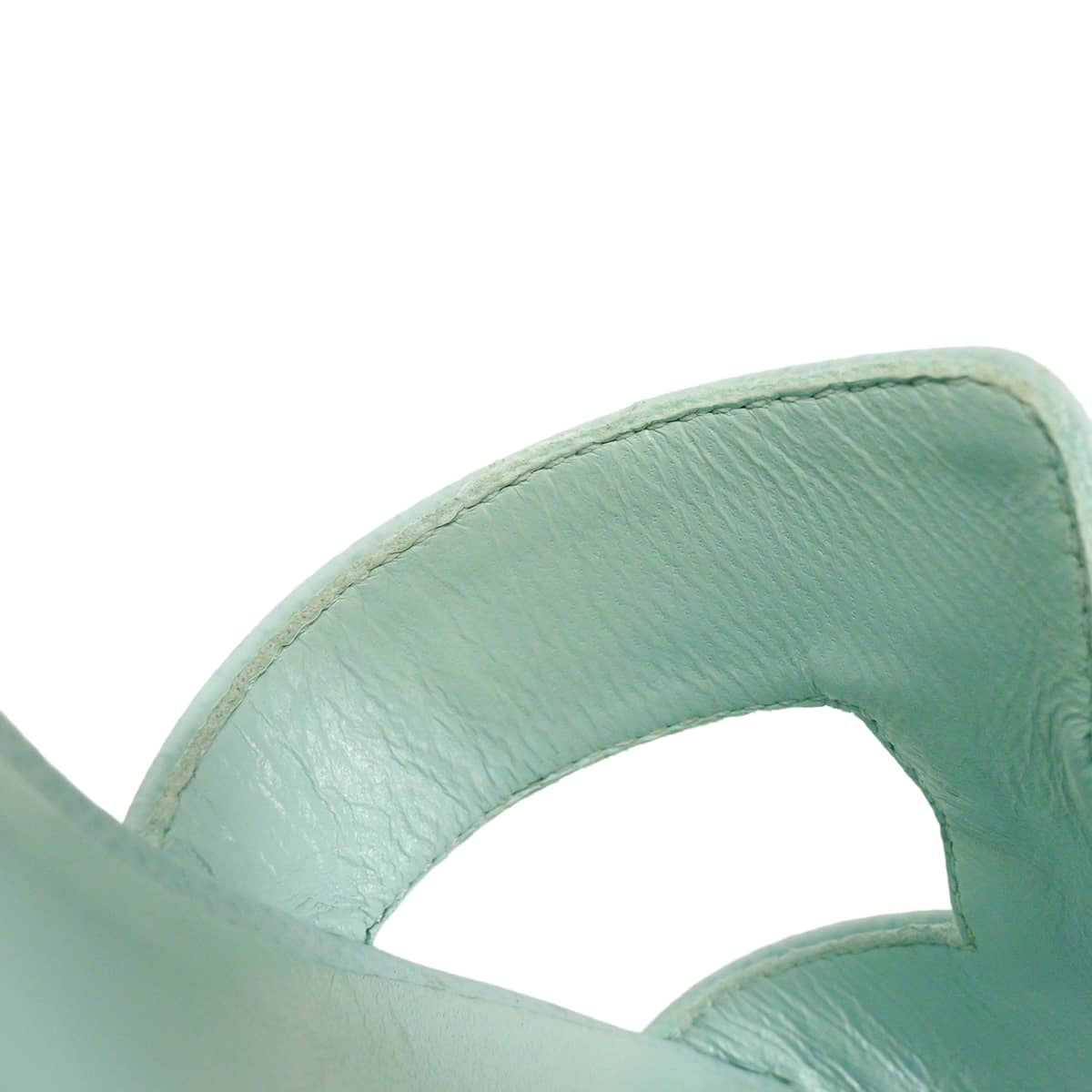 [Pre-loved] HERMES sandals OASIS Aqua Veau Epsom Carf ＃38[LIKE NEW][Authentic]