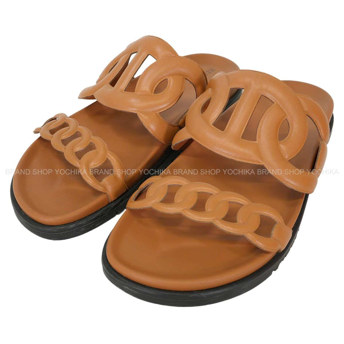[Pre-loved] HERMES sandals Extra Gold Carf #39[LIKE NEW][Authentic]