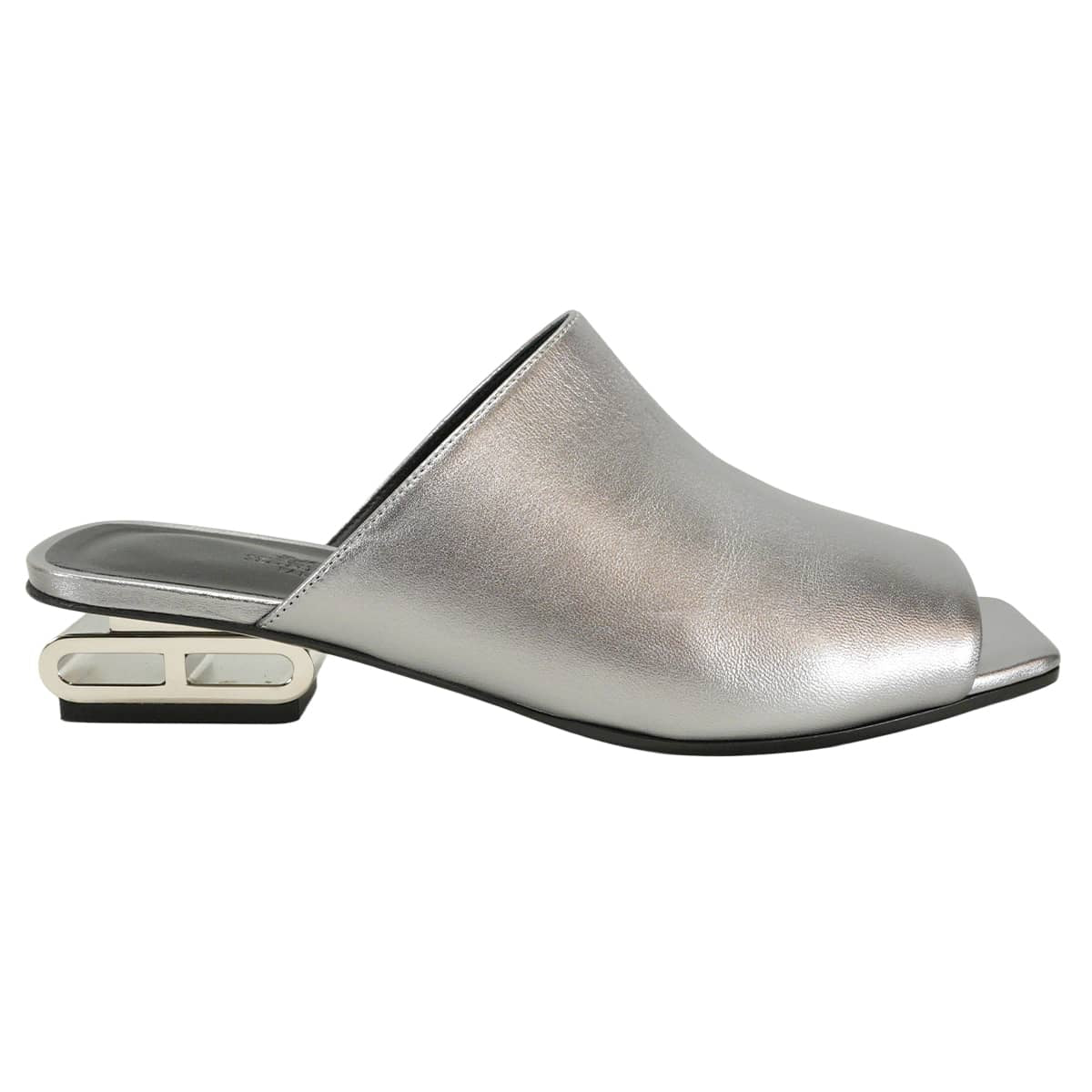 [Pre-loved] HERMES sandals IDOLE Argente (Metallic Silver) Chevre #39 Silver HW[LIKE NEW][Authentic]