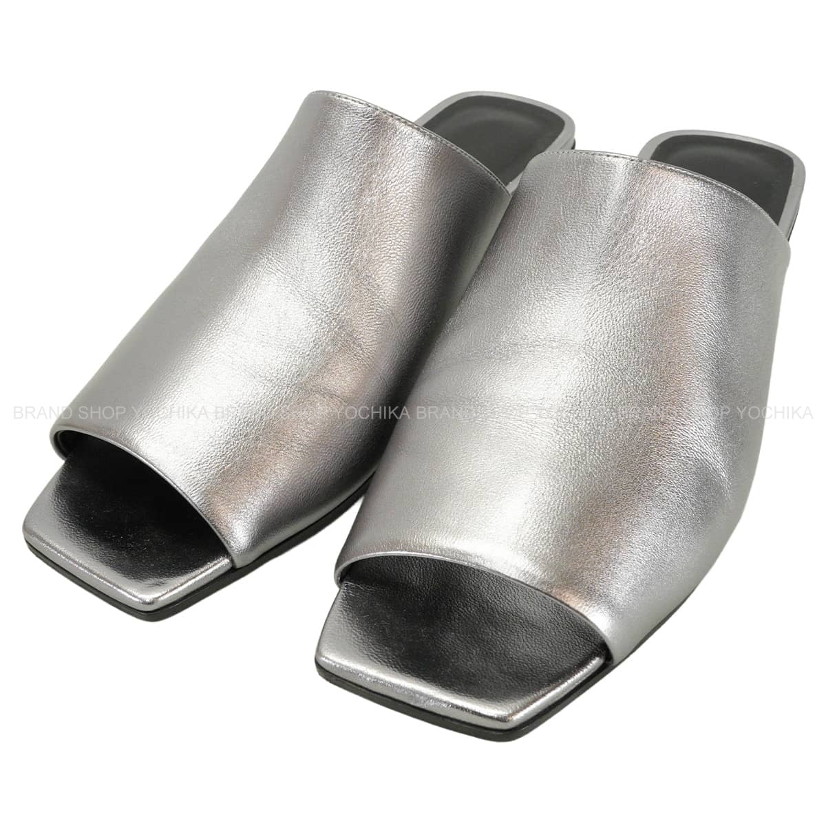 [Pre-loved] HERMES sandals IDOLE Argente (Metallic Silver) Chevre #39 Silver HW[LIKE NEW][Authentic]