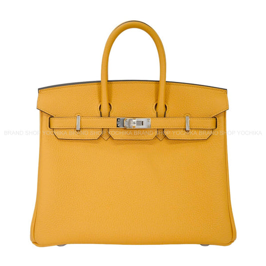 HERMES Handbag Birkin25 Paille Veau Togo Silver HW Stamp G[BRAND NEW][Authentic]