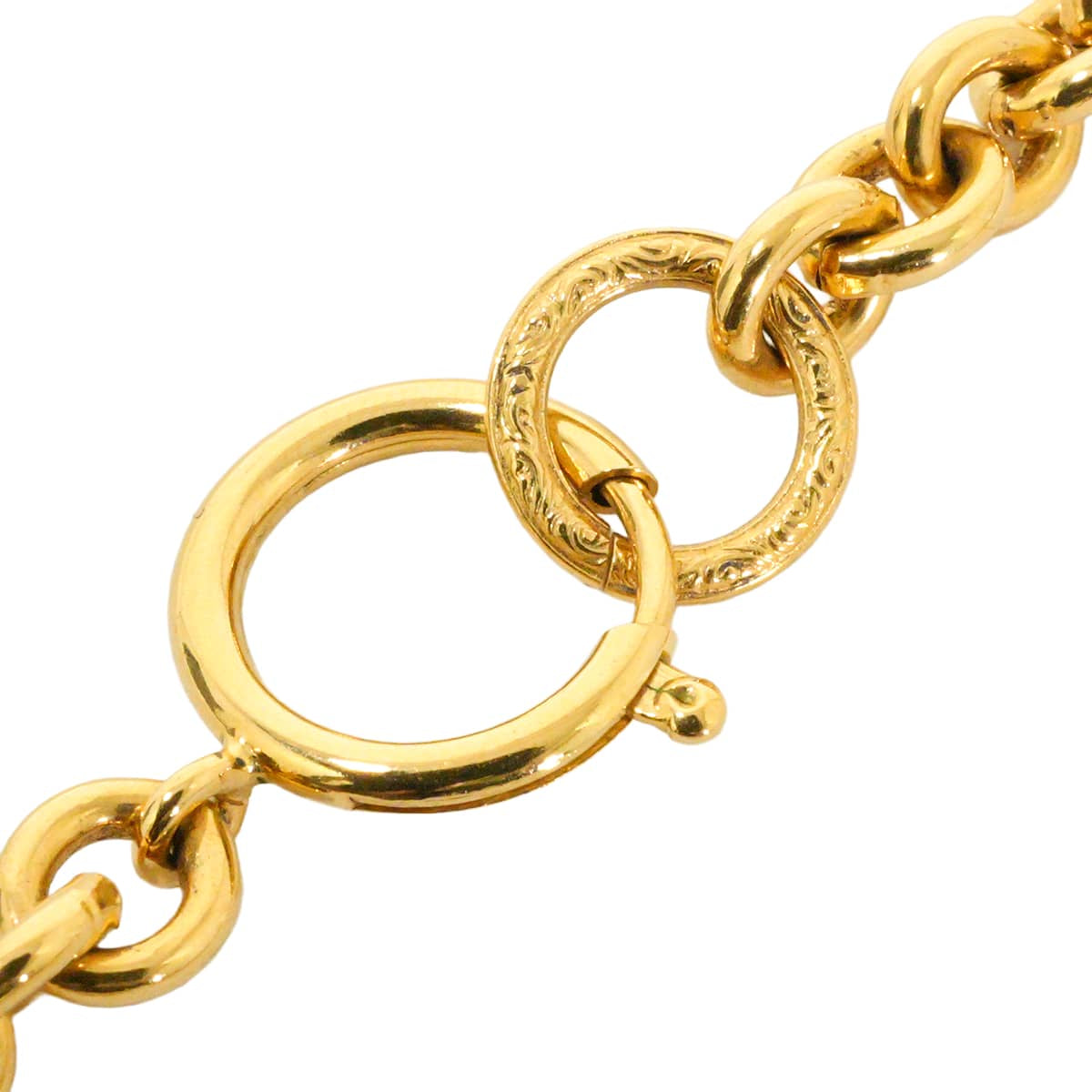 [Pre-loved] CHANEL necklace COCO Mark Round Chain Vintage Gold Gold HW[LIKE NEW][Authentic]