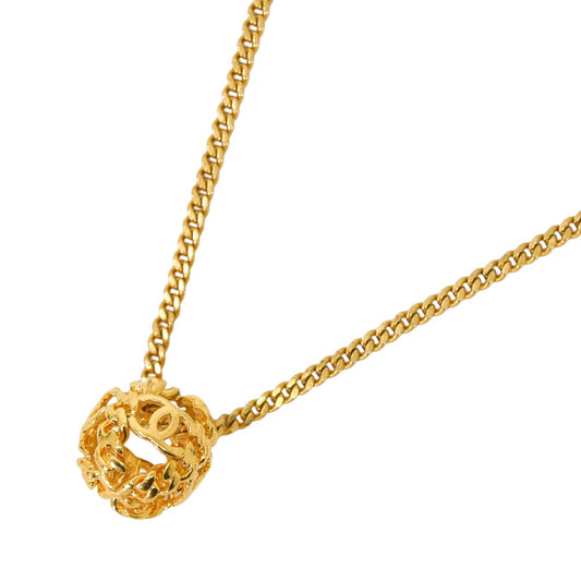 [Pre-loved] 98A CHANEL necklace COCO Mark Round Ball Chain Vintage Gold Gold HW[LIKE NEW][Authentic]