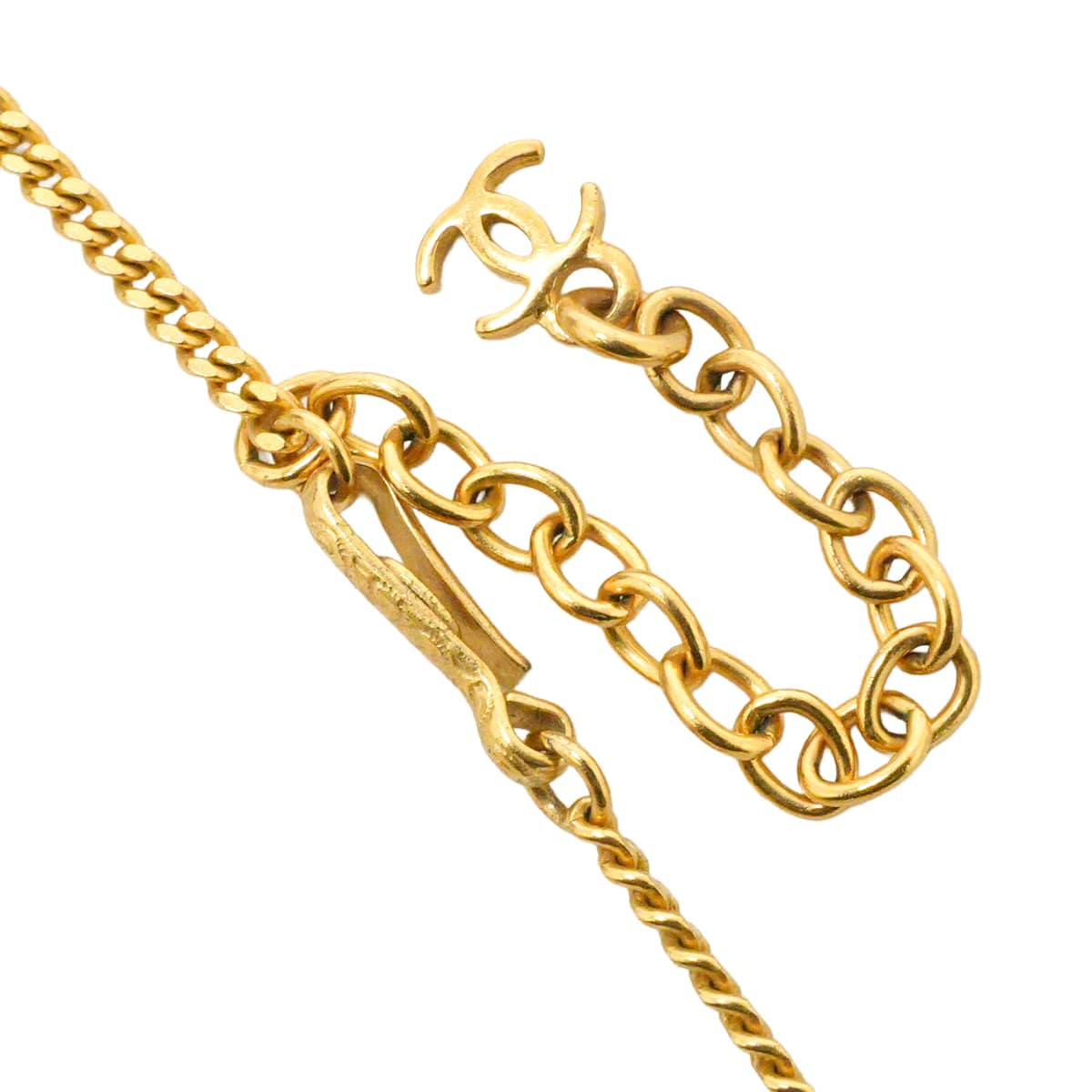 [Pre-loved] 98A CHANEL necklace COCO Mark Round Ball Chain Vintage Gold Gold HW[LIKE NEW][Authentic]