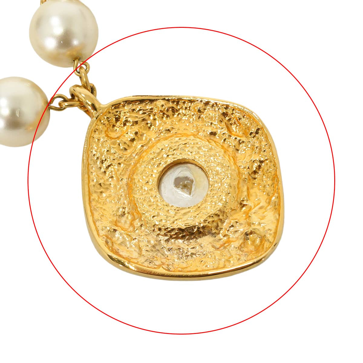 [Pre-loved] CHANEL necklace Pearl COCO Mark Vintage Gold Gold HW[USED SA][Authentic]