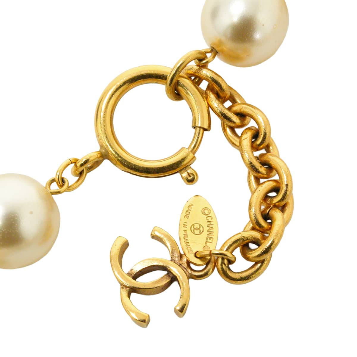 [Pre-loved] CHANEL necklace Pearl COCO Mark Vintage Gold Gold HW[USED SA][Authentic]