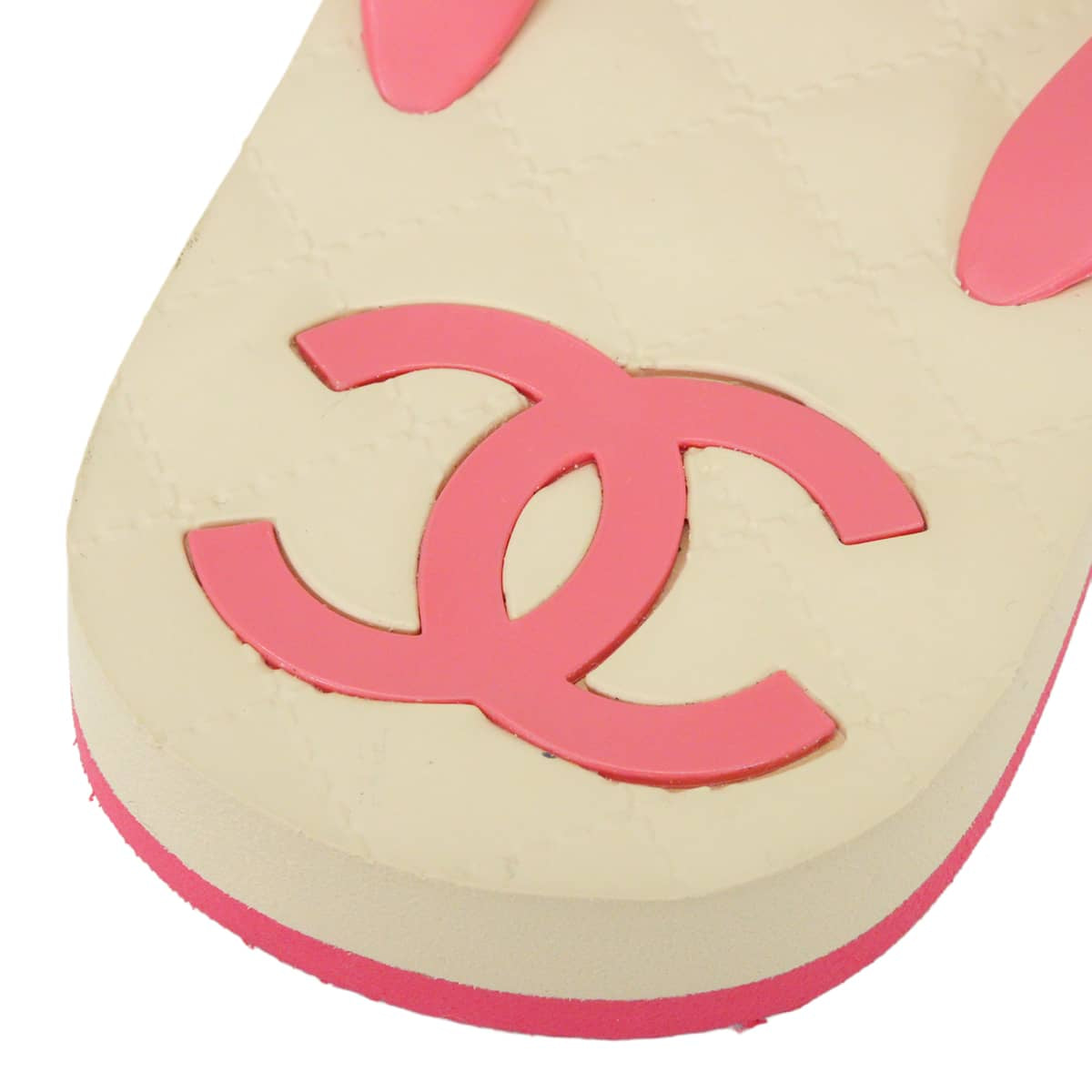 2019 Cruise Collection CHANEL sandals Camellia COCO Mark Beach Pink Rubber #36 Gold HW G34441[EXCELLENT][Authentic]