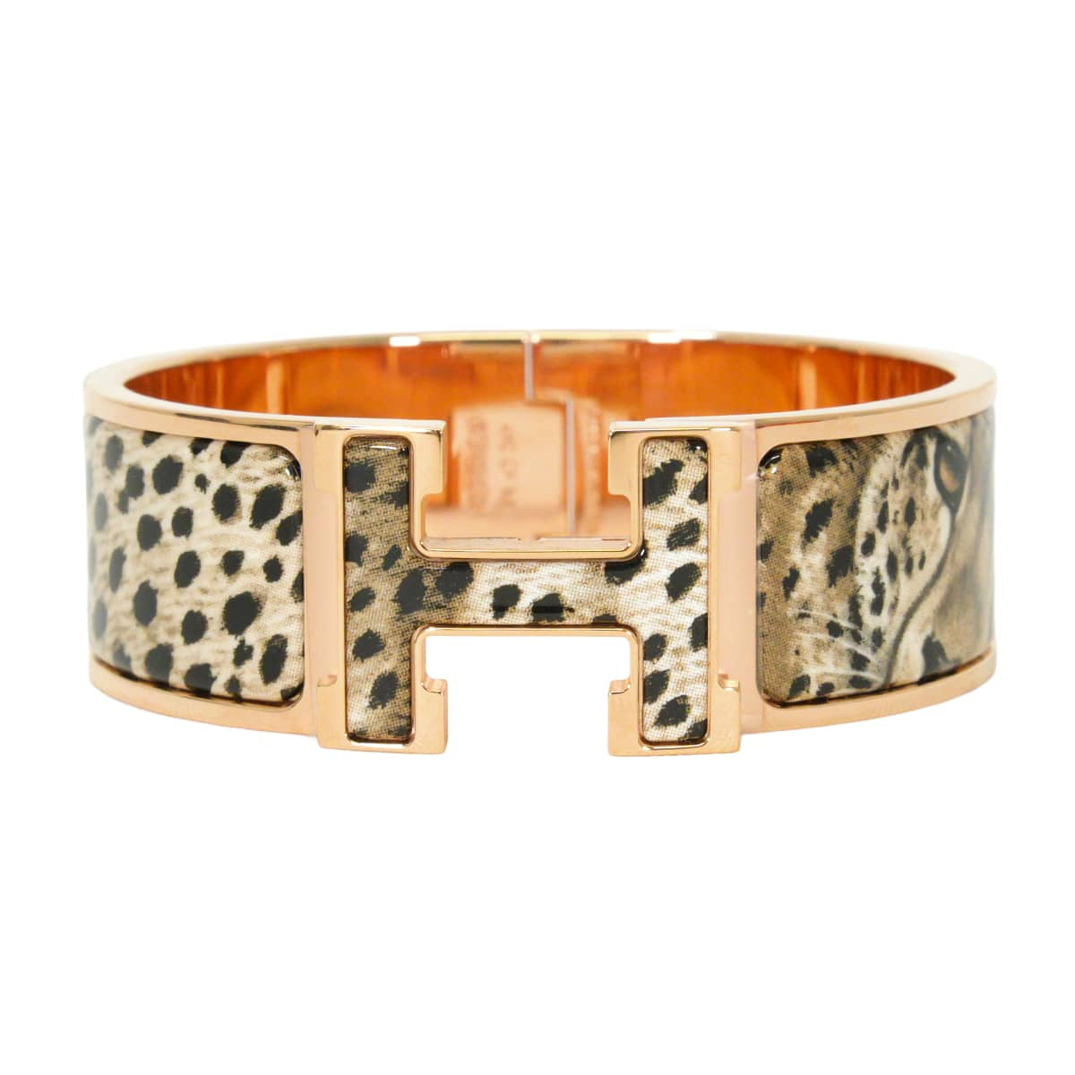 HERMES bracelet Clic Clac H Acinonyx Jubatus GMAube Rose Gold plated Rose Gold HW H305425FOA1GM[EXCELLENT][Authentic]