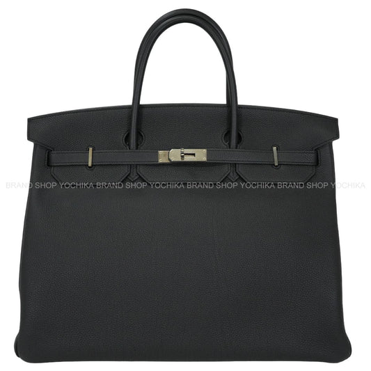 [Pre-loved] HERMES Handbag Birkin40 Noir (Black) Veau Togo Silver HW Stamp Y[LIKE NEW][Authentic]