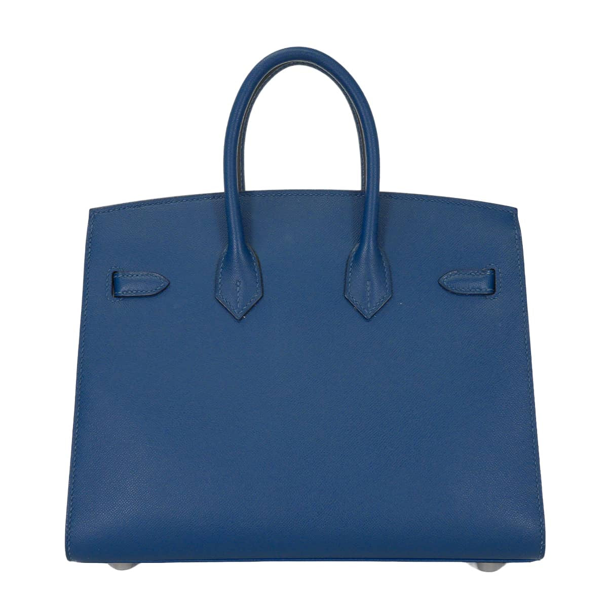 [Pre-loved] HERMES Handbag Birkin25 Sellier Bleu de Prusse Veau Madame Silver HW Stamp Y[USED SA][Authentic]