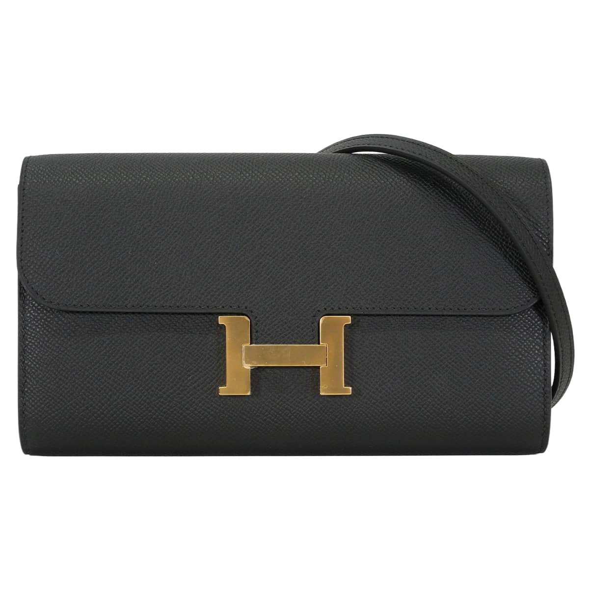 HERMES long wallet Constance Long wallet To Go Noir (Black) Veau Epsom Gold HW Stamp G[BRAND NEW][Authentic]