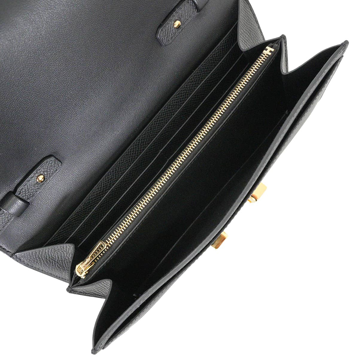 HERMES long wallet Constance Long wallet To Go Noir (Black) Veau Epsom Gold HW Stamp G[BRAND NEW][Authentic]