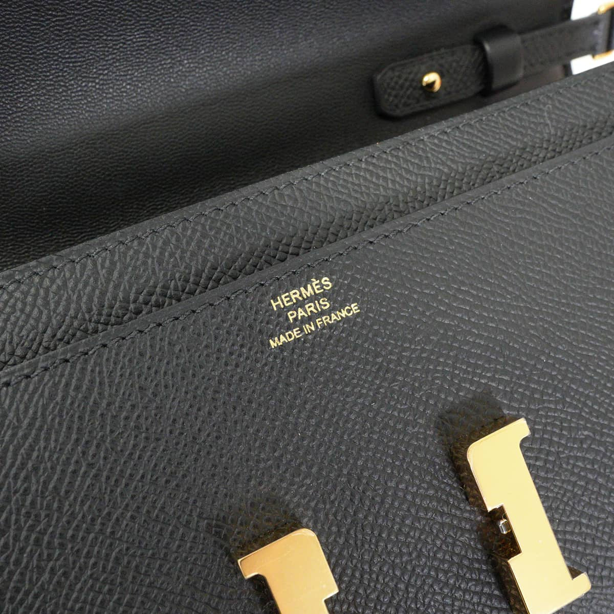 HERMES long wallet Constance Long wallet To Go Noir (Black) Veau Epsom Gold HW Stamp G[BRAND NEW][Authentic]