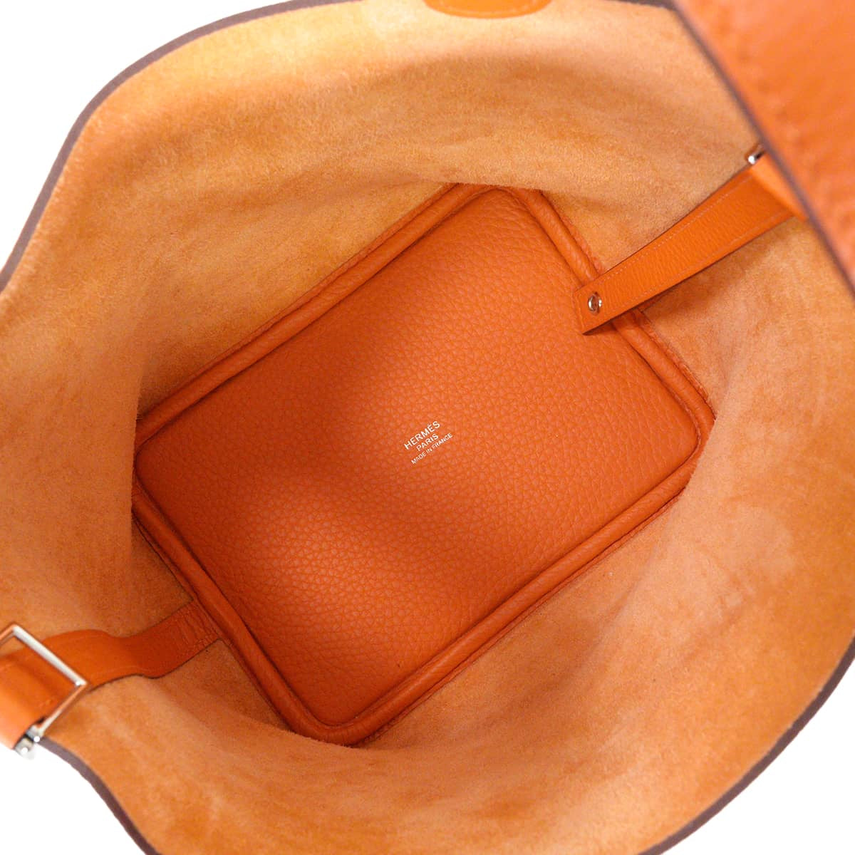 HERMES Handbag Picotin Lock 18 PM Orange Taurillon Clemence Silver HW Stamp K[EXCELLENT][Authentic]