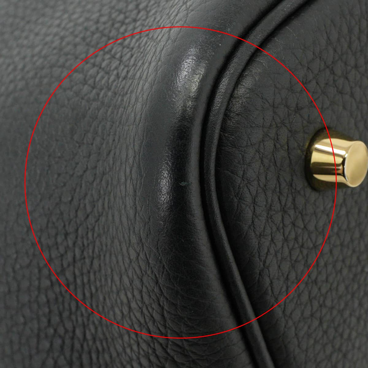 [Pre-loved] HERMES Handbag Picotin Lock 22 MM Noir (Black) Taurillon Clemence Gold HW Stamp K[USED SA][Authentic]