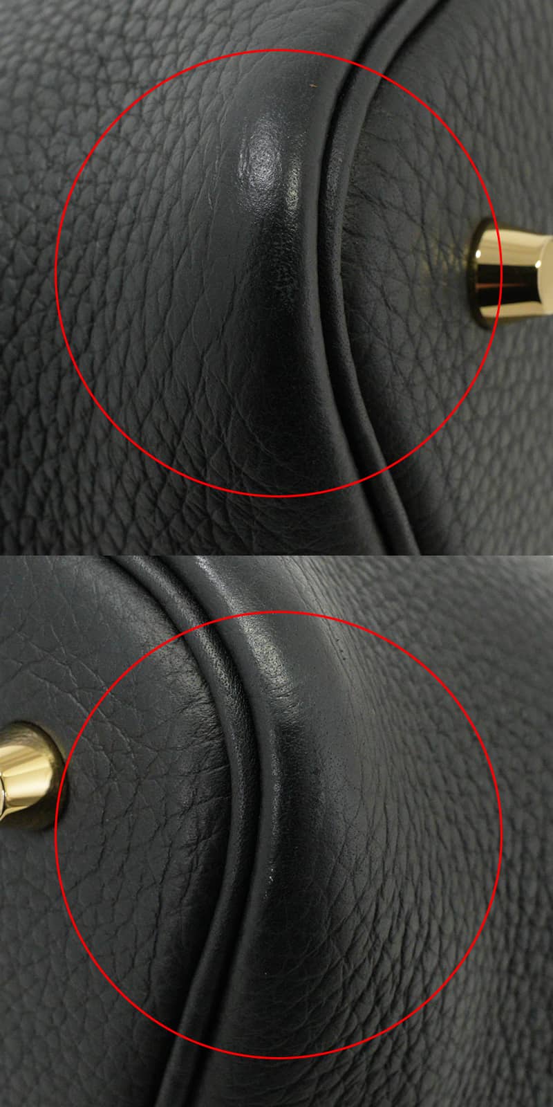 [Pre-loved] HERMES Handbag Picotin Lock 22 MM Noir (Black) Taurillon Clemence Gold HW Stamp K[USED SA][Authentic]