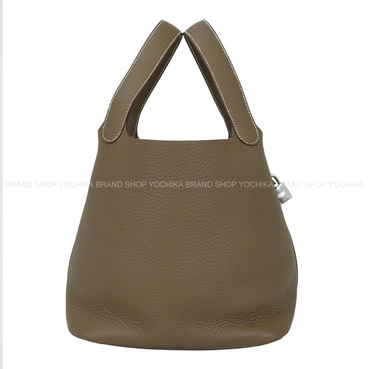 HERMES Handbag Picotin Lock 22 MM Etoupe Taurillon Clemence Silver HW Stamp K[EXCELLENT][Authentic]