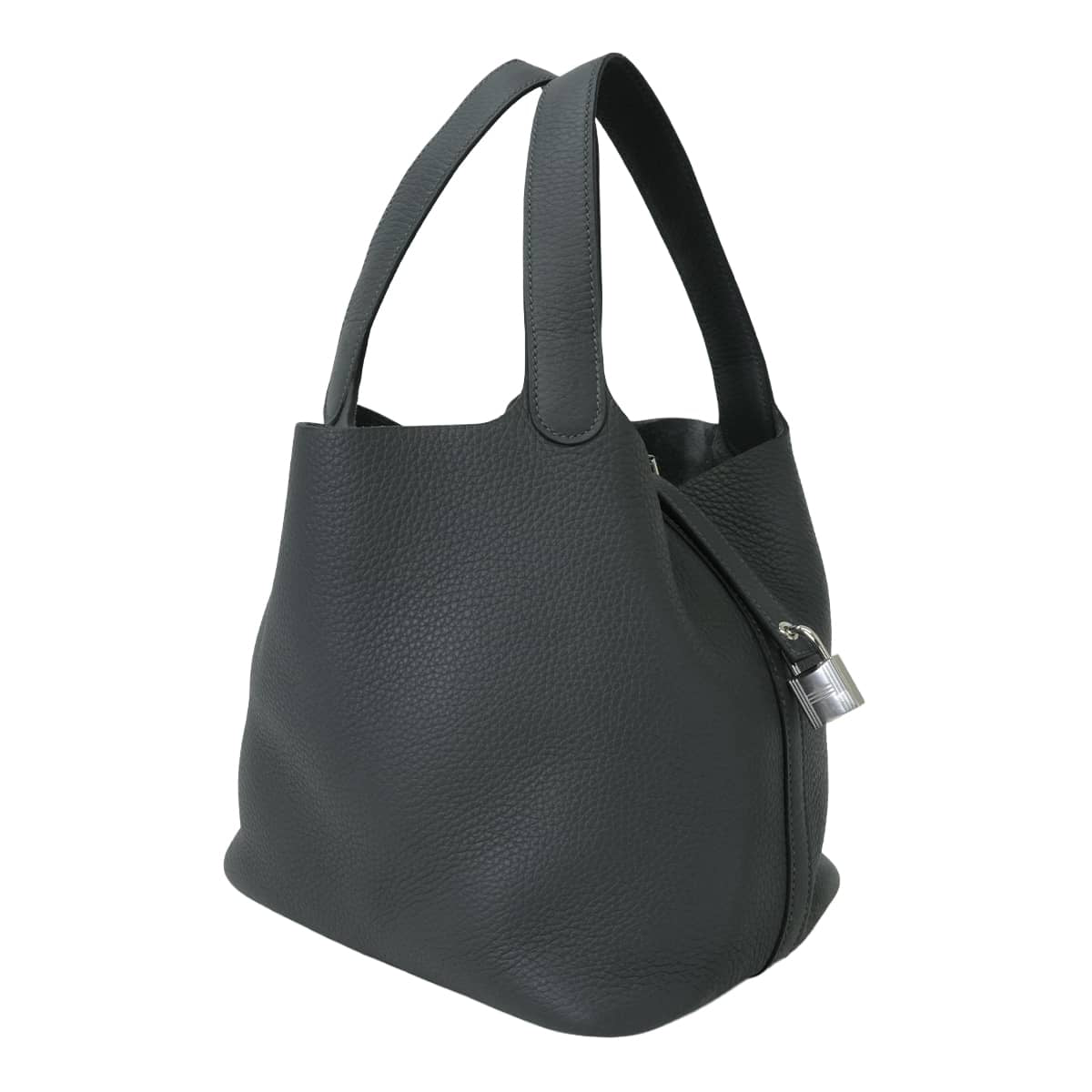 HERMES Handbag Picotin Lock 22 MM Gris Misty Taurillon Clemence Silver HW Stamp G[BRAND NEW][Authentic]