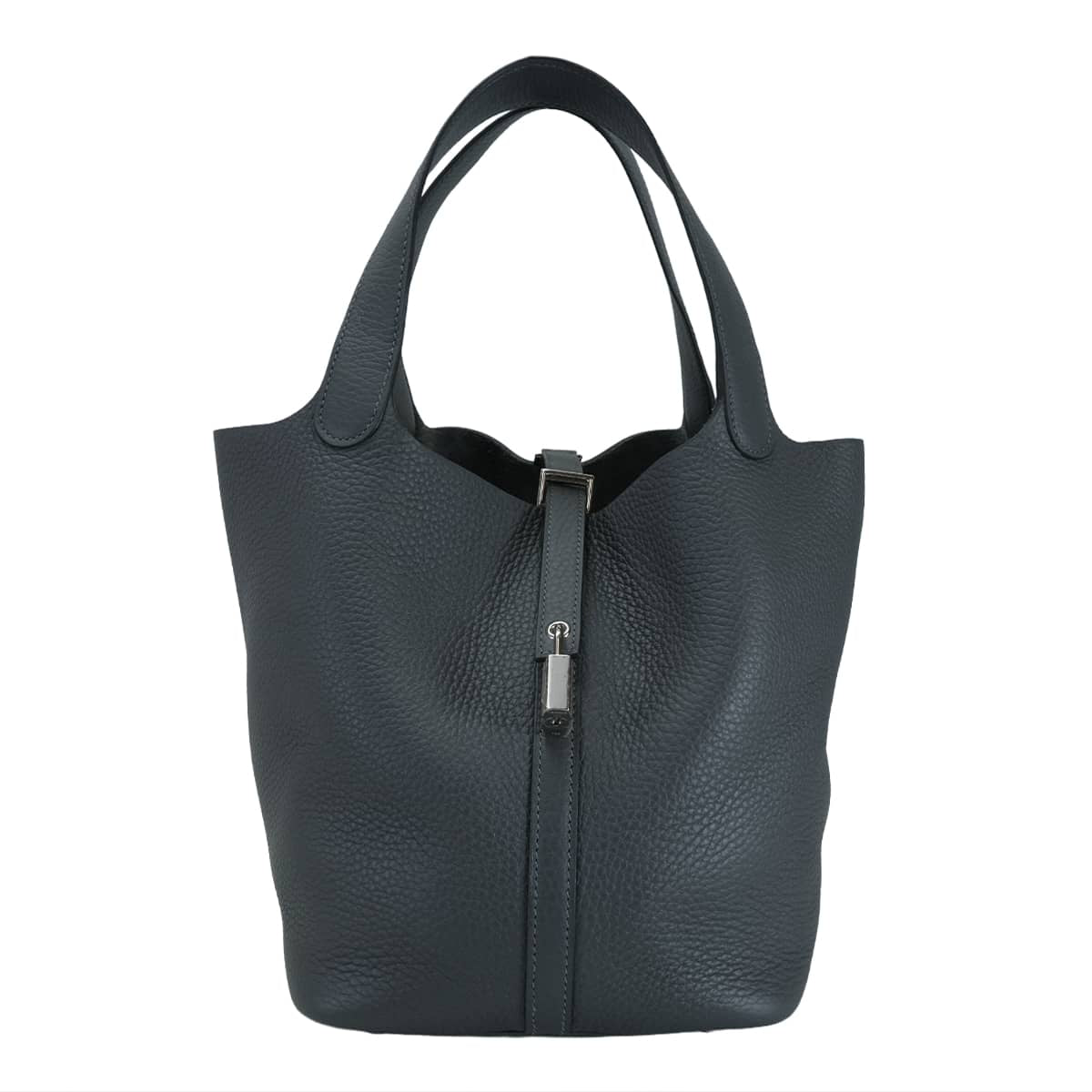 HERMES Handbag Picotin Lock 22 MM Gris Misty Taurillon Clemence Silver HW Stamp G[BRAND NEW][Authentic]