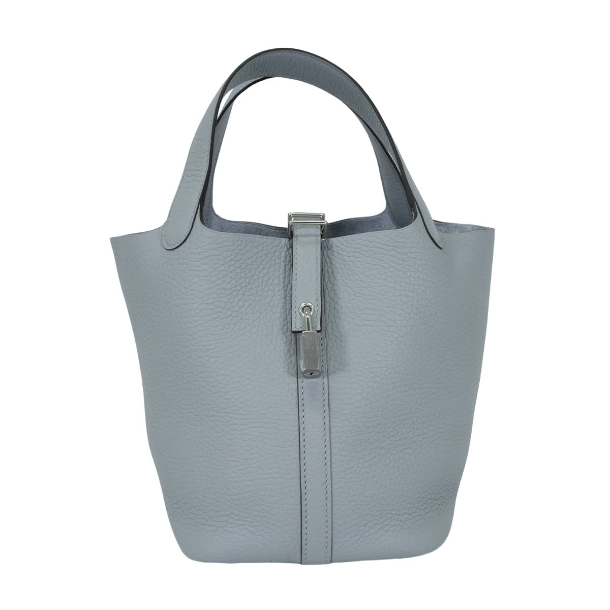 HERMES Handbag Picotin Lock 18 PM Gris Pantin Taurillon Leather Silver HW Stamp G[BRAND NEW][Authentic]