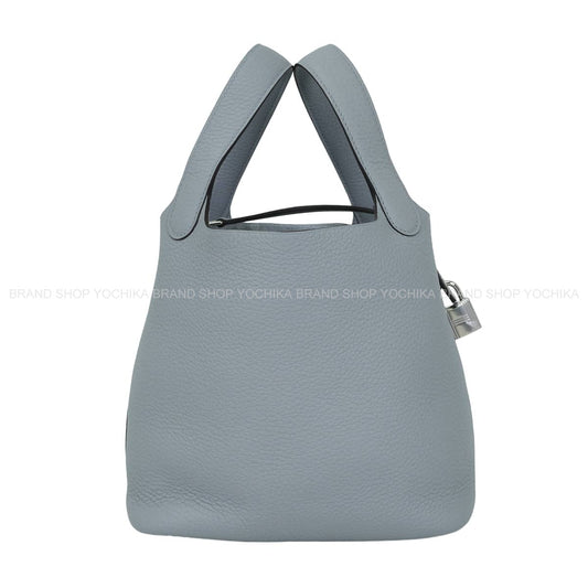 HERMES Handbag Picotin Lock 18 PM Gris Pantin Taurillon Leather Silver HW Stamp G[BRAND NEW][Authentic]