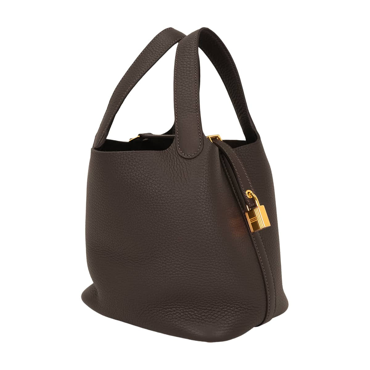 HERMES Handbag Picotin Lock 18 PM Bai Brun Taurillon Leather Gold HW Stamp G[BRAND NEW][Authentic]