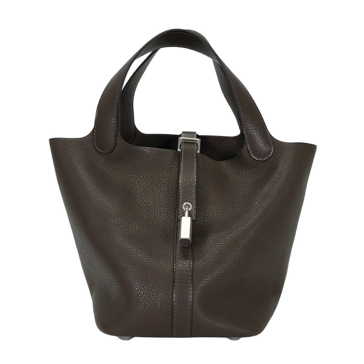 HERMES Handbag Picotin Lock 18 PM Ebene Barenia Faubourg Silver HW Stamp G[BRAND NEW][Authentic]