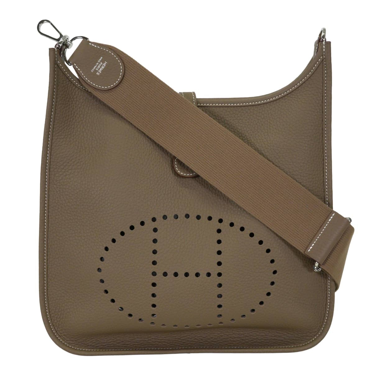 HERMES Shoulder bag Evelyne 29 PM Etoupe Taurillon Clemence Silver HW Stamp G[BRAND NEW][Authentic]