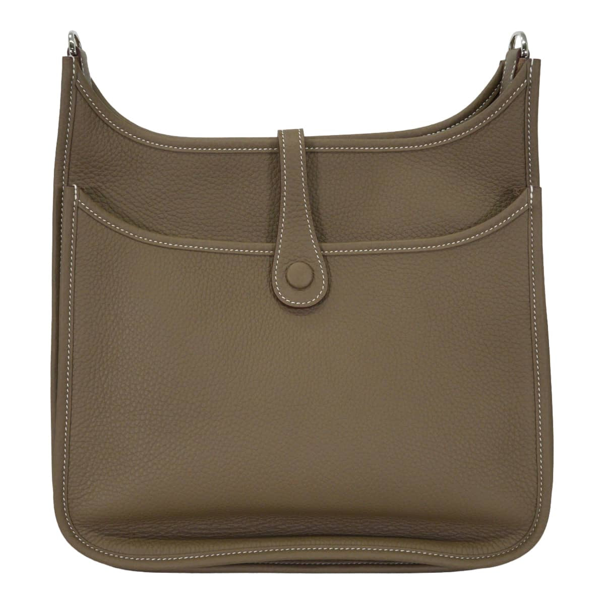HERMES Shoulder bag Evelyne 29 PM Etoupe Taurillon Clemence Silver HW Stamp G[BRAND NEW][Authentic]