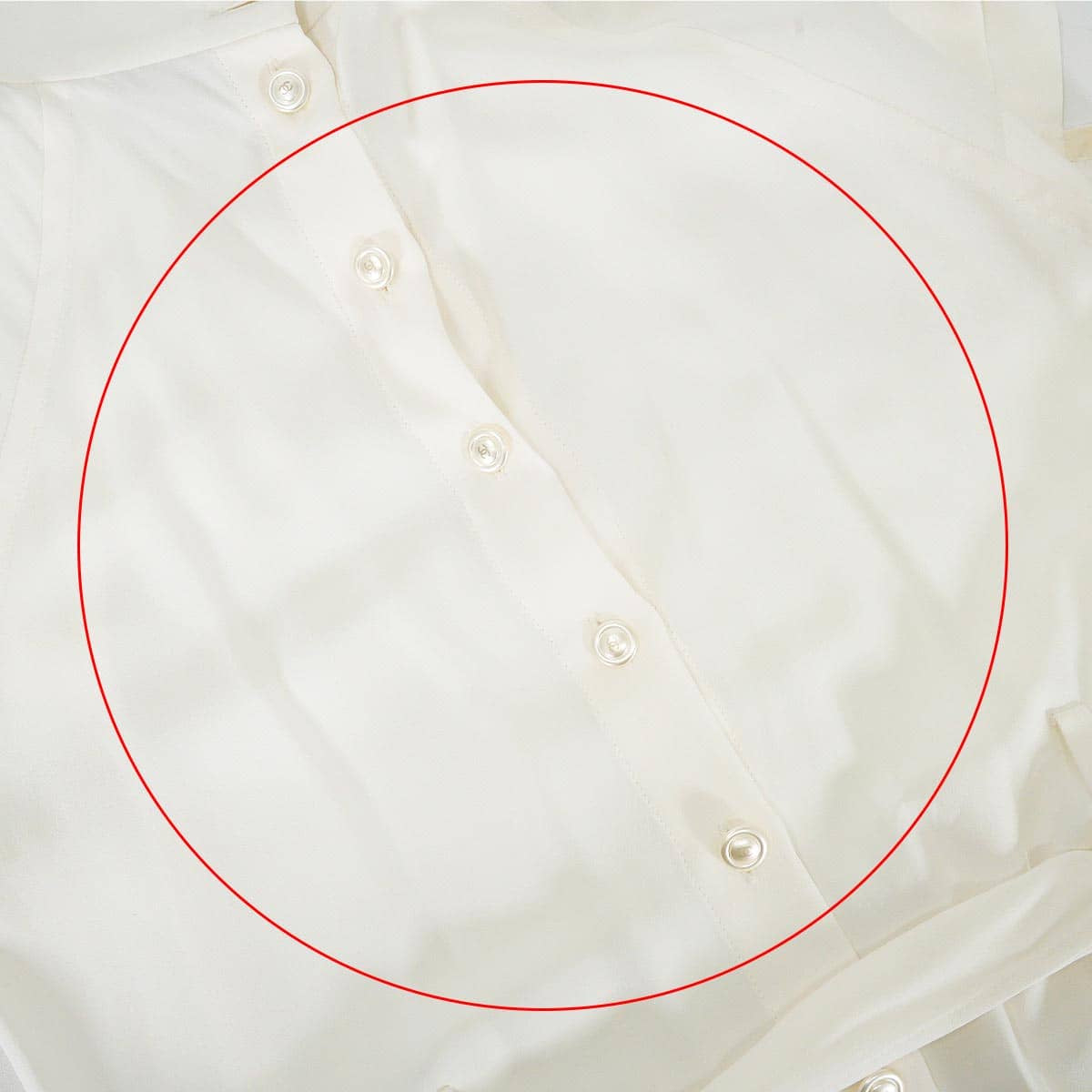 [Pre-loved] CHANEL Blouse Women's short sleeve belted COCO Mark pearl buttons Blanc (White) Silk #38 P59624V45196[LIKE NEW][Authentic]