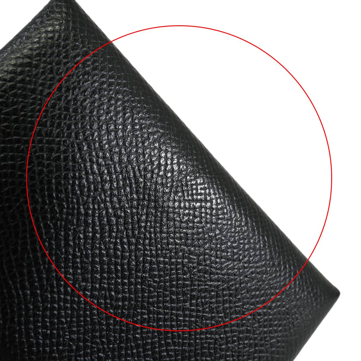 [Pre-loved] HERMES card holder Calvi Noir (Black) Veau Epsom Silver HW Stamp X[LIKE NEW][Authentic]