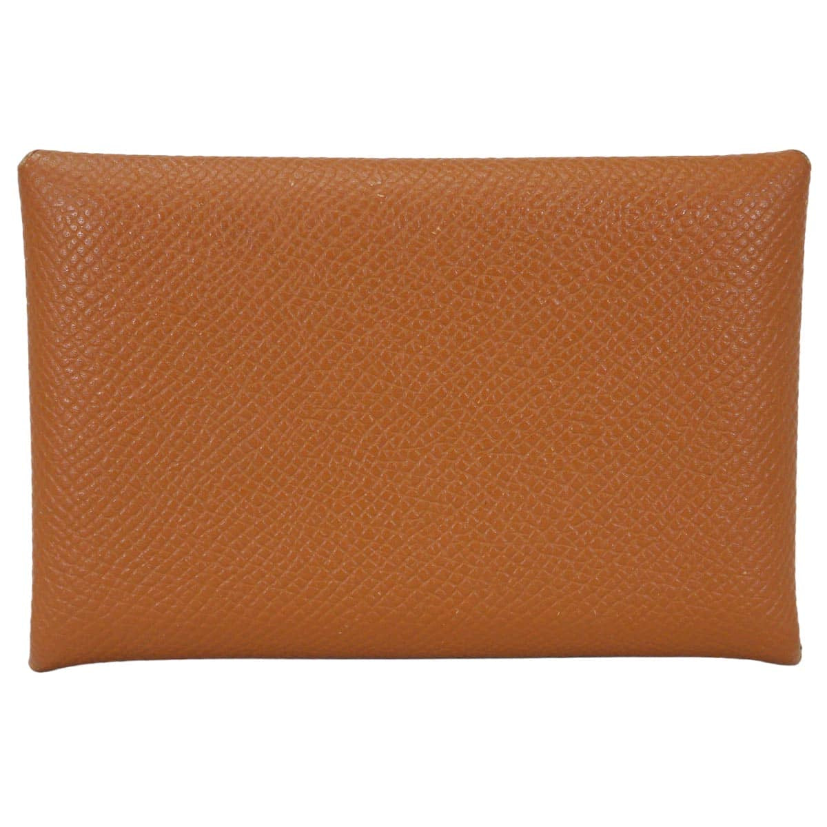 [Pre-loved] HERMES card holder Calvi Gold Veau Epsom Silver HW Stamp A[USED SA][Authentic]