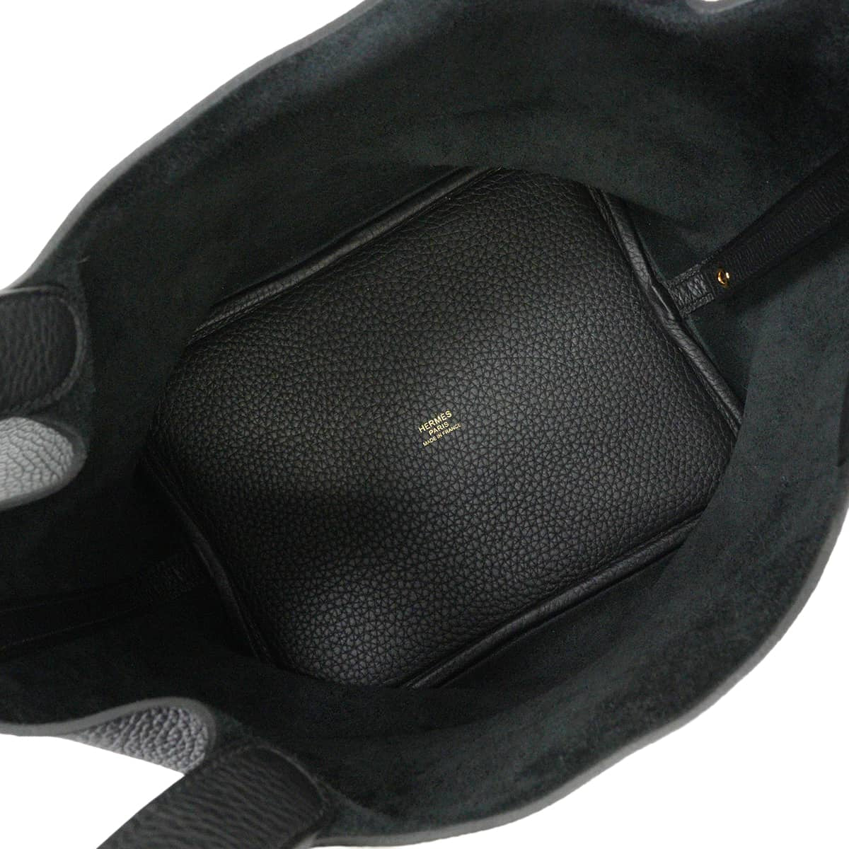 HERMES Handbag Picotin Lock 22 MM Noir (Black) Taurillon Clemence Gold HW Stamp G[BRAND NEW][Authentic]