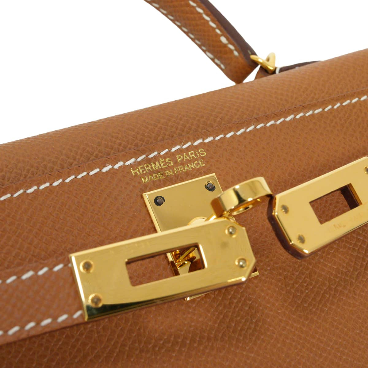 [Pre-loved] HERMES Shoulder bag Kelly mini 2 Kelly20 Gold Veau Epsom Gold HW Stamp B[LIKE NEW][Authentic]