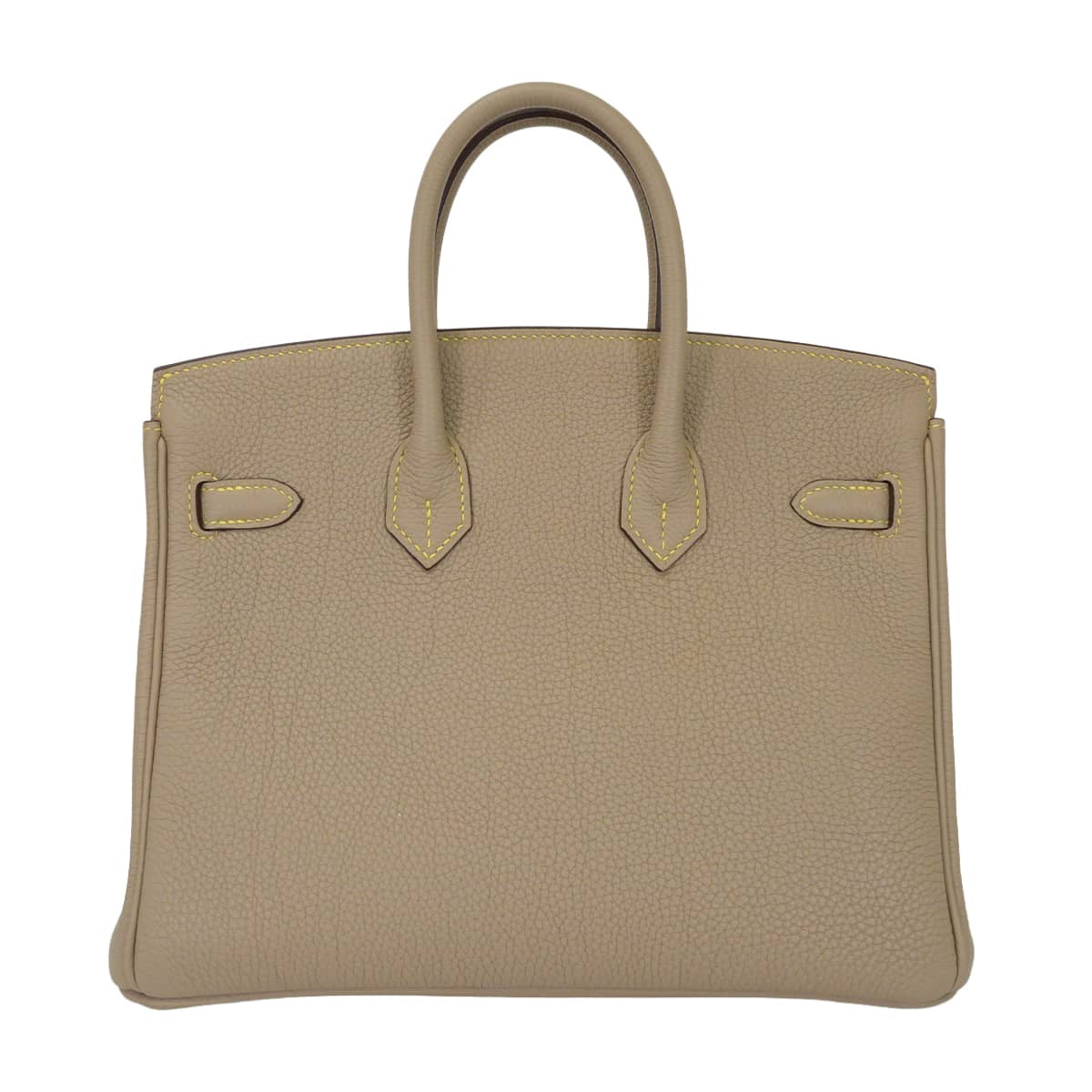 [Pre-loved] HERMES Handbag Birkin25 Special order HSS Gris Tourterelle/Lime Veau Togo Champagne Gold HW Stamp W[LIKE NEW][Authentic]