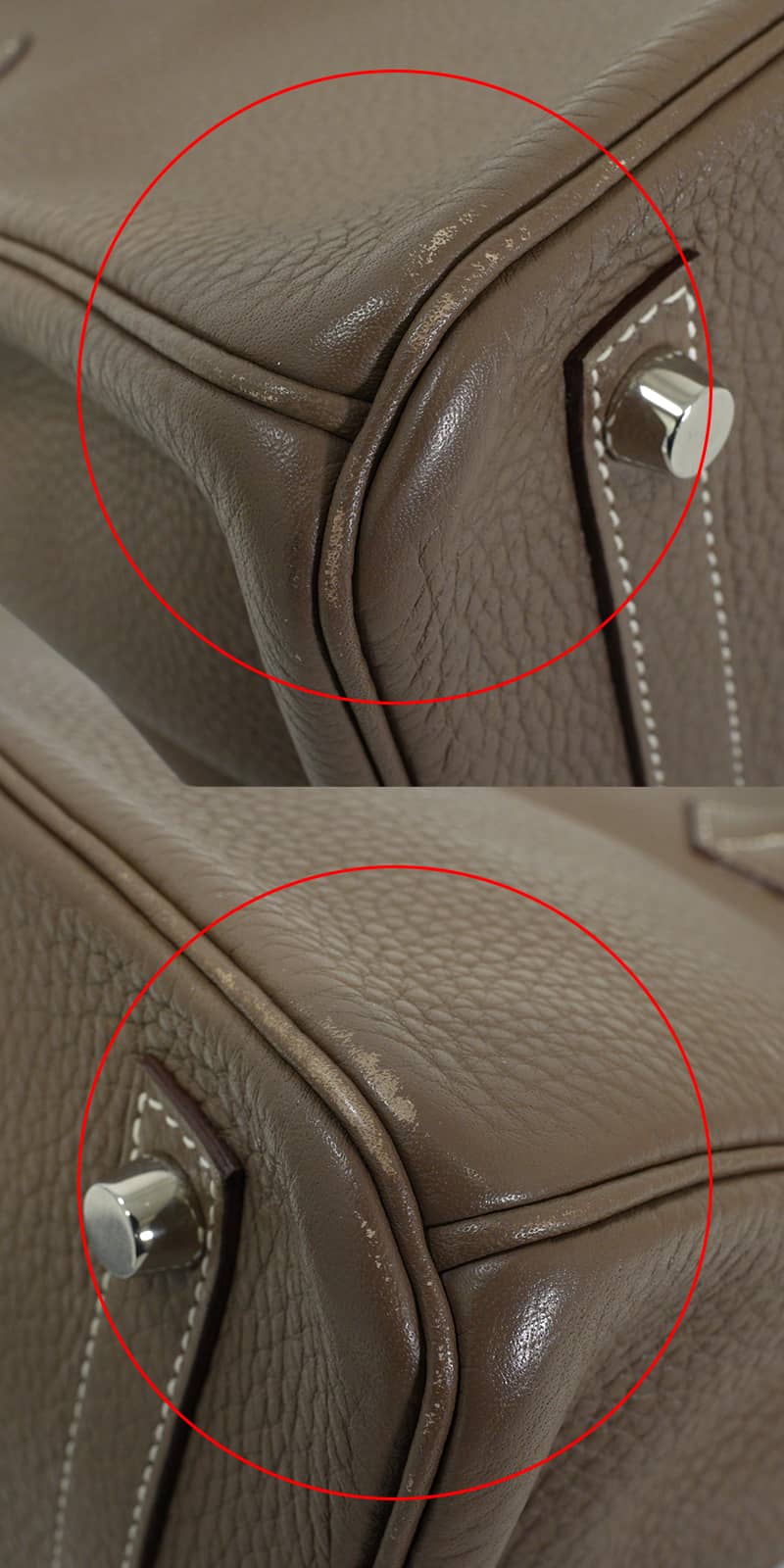 [Pre-loved] HERMES Handbag Birkin30 Etoupe Taurillon Clemence Silver HW Stamp T[USED SA][Authentic]