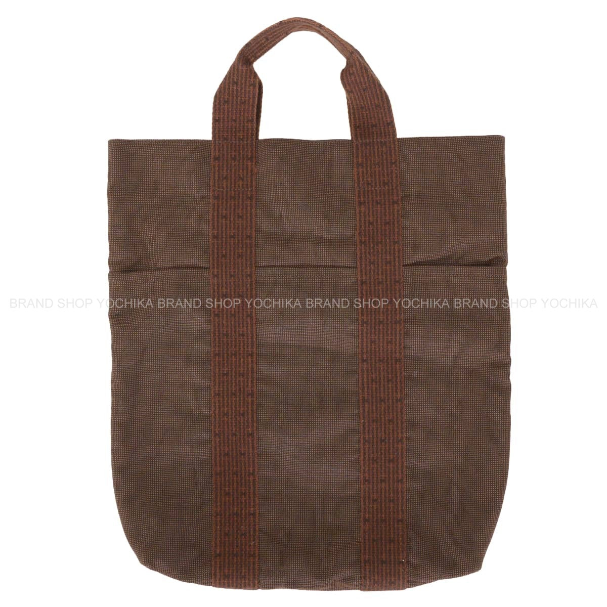[Pre-loved] HERMES tote bag Herline Cabas MM Canvas Silver HW[USED A][Authentic]